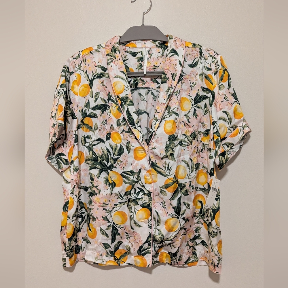 NWT By Anthropologie Silky Patterned Pajama Top